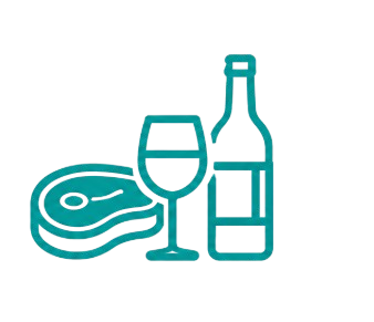 Diet and alcohol icon